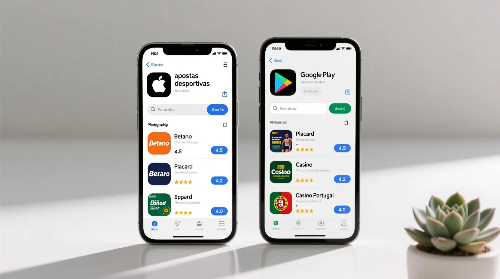 Comparação entre smartphones iPhone e Android para apps de apostas